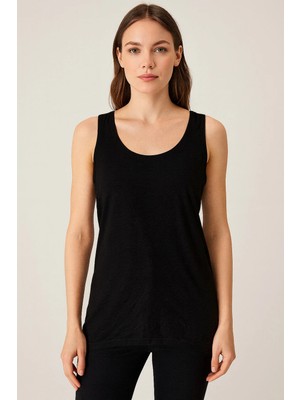 Q-En Kalın Askılı Kadın Bambu Atlet – Nefes Alan Dikişsiz ve Esnek Kumaş