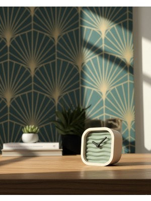 Piccomino Iskandinav Tasarım Kare Masa Saati - Dekoratif Masaüstü Aksesuar