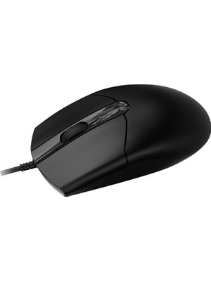 CoverZone Ajazz NJ01 | Kablolu Ofis Mouse 1000 Dpı Optik Sensör 78G Hafif Ergonomik Tasarım Sessiz Tıklama USB Bağlantı Abs Gövde Dayanıklı Bilgisayar Laptop Uyumlu Siyah Fare