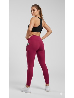 Toparlayıcı Etkili Yüksek Bel Kadın Günlük ve Spor Tayt Cepli