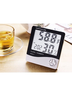 Masaüstü Dijital Termometre  Nem Ölçer Higrometre (5477) NFSM-RSGO3456
