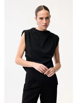 Adl Asimetrik Bluz Siyah 11546553000