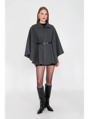 Üreticiniz Kemerli Kaşe Panço Antrasit Pt 481348