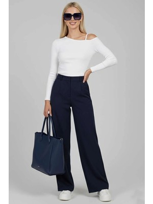 Üreticiniz Tek Omuz Ipli Bluz Beyaz T4328 481348