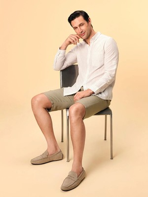 Lc Waikiki Yeni Sezon Regular Fit Uzun Kollu Çizgili Keten Karışımlı Erkek Gömlek