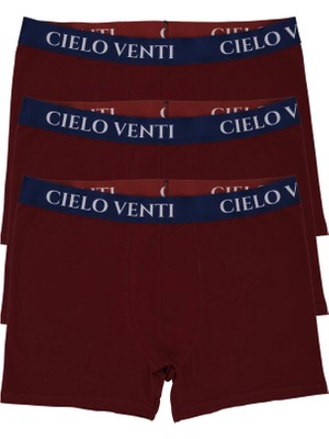 Cielo Venti Night Collection | 3'lü Organik Pamuk Erkek Boxer | Kraft Kutu