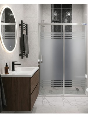 Db Banyo Dbbanyo Deniz Seri Ön Cephe Duşakabin 5 mm Desenli Temperli Cam Parlak Profil H:190 cm 1S1H