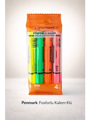 Penmark Kalem Tipi Fosforlu 4lü Set