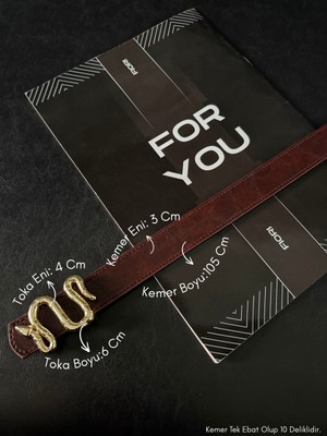 Fiori Yılan Tokalı Kadın Pantolon Kemeri, Ceket Kemeri, Elbise Kemeri, Gömlek Kemeri