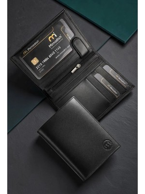 Mimodish 2411 1.Sınıf İşçilik Lüks Hakiki Gerçek Deri Hediye Cüzdan İç Fermuar Gözlü Özel Lüks Astarlı Dikey Cüzdan 18 Kredi Kartlık Göz ve Gizli Gözlere Sahip Gerçek Deri Erkek Cüzdan