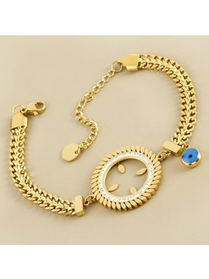 SiHako Altın Koyulabilir Lüks Çelik Bileklik