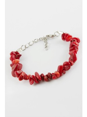 SiHako Mercan Kırık Doğaltaşlı Bileklik