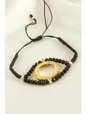 SiHako Altın Koyulabilir Kristal Taşlı Bileklik