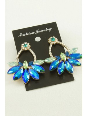 SiHako Çiçek Taşlı Zr Model Küpe