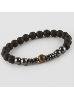 SiHako Onix-Hematit Doğaltaş Bileklik