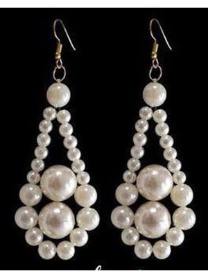 Shiklik Beyaz Renk Incili Kadın Küpe