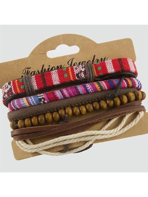 SiHako 5 Adet Lüks Deri Bileklik