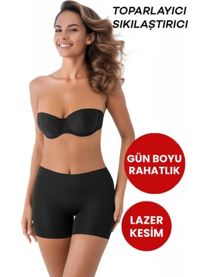Alexander Hud Dikişsiz Toparlayıcı Şekillendirici Iz Yapmaz Lazer Kesim Anti Selülit Kadın Boxer Korse