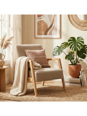 Zem Pavia Berjer Natürel Ahşap, Sütlü Kahve