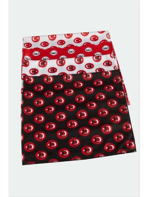 SiHako 23 Nisan 19 Mayıs Türk Bayraklı ve Atatürk Imzalı Bandana 50*50