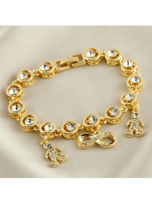 SiHako Sonsuzluk Figürlü Lüks Zirkon Taşlı Bileklik