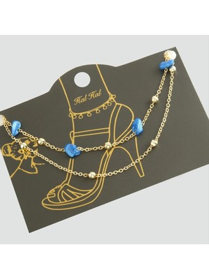 SiHako Doğaltaş Görünümlü Mineli Zincir Halhal