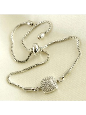 SiHako Kare Zirkon Taşlı Asansörlü Bileklik