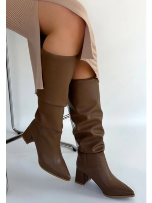 Üreticiniz Pitay Vizon Cilt Topuklu Çizme 481348