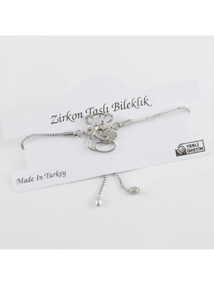 SiHako Ayıcık Figürlü Zirkon Taşlı Asansörlü Bileklik