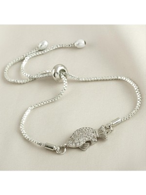 SiHako Balık Zirkon Taşlı Asansörlü Bileklik