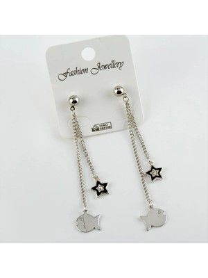 SiHako Yıldız Figürlü Yeni Sezon Zincirli Küpe