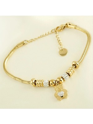 SiHako Ayıcık Lüks Çelik Bileklik