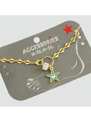 SiHako Yıldız Mineli Taşlı Lüx Halhal