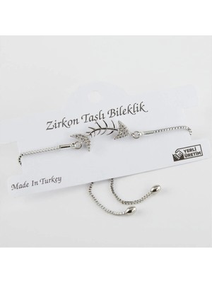 SiHako Kılçık Figürlü Zirkon Taşlı Asansörlü Bileklik