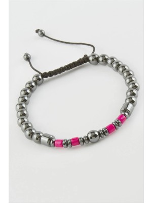 SiHako 6 mm Hematit Akik Doğal Taş Bileklik