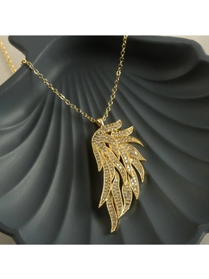 SiHako Kanat Zirkon Taşlı Yeni Sezon Kolye