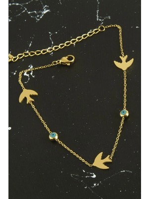 SiHako Martı Nazar Lüks Çelik Halhal