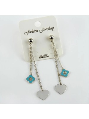 SiHako Kalp Figürlü Yeni Sezon Zincirli Küpe