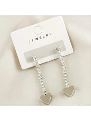 SiHako Kalp Zirkon Taşlı Lüks Kararmaz Küpe