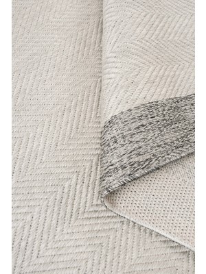 Kupon Halı Antrasit Gri Bordürlü Sisal Halı - Yıkanabilir Pamuk Tabanlı Kaymaz Salon Mutfak Yolluk