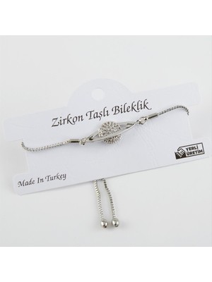 SiHako Satürn Figürlü Zirkon Taşlı Asansörlü Bileklik