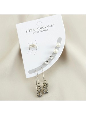 SiHako 7 Adet Sonsuzluk Taşlı Kıkırdak Küpe