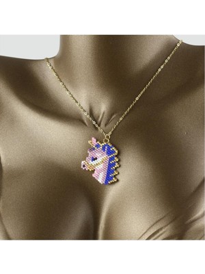 SiHako Unicorn Figürlü Miyoki Boncuk Etnik Kolye