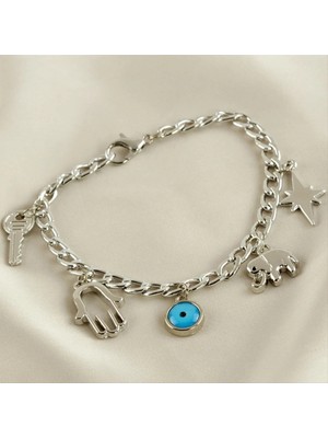 SiHako Nazar Figürlü Lüks Zirkon Taşlı Bileklik