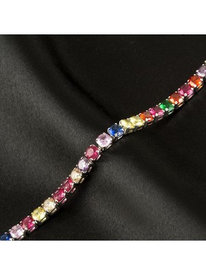 SiHako Kalın Tamtur Zirkon Taşlı Lüks Kararmaz Bileklik