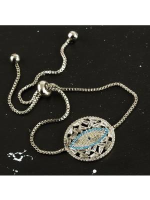 SiHako Göz Zirkon Taşlı Lüx Asansörlü Bileklik