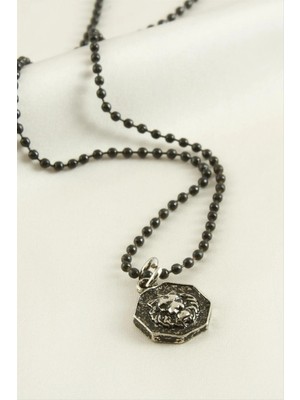 SiHako Aslan Top Zincirli Erkek Kolye