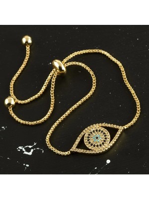 SiHako Göz Zirkon Taşlı Lüx Asansörlü Bileklik