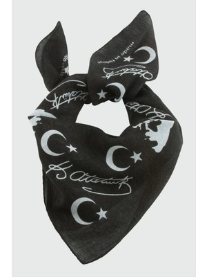 SiHako Ay Yıldız Atatürk Desenli Bandana 50*50