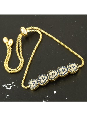 SiHako Kalp Nazar Zirkon Taşlı Asansörlü Bileklik